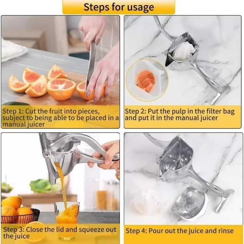 Fruit Juice Squeezer,Aluminum Alloy Juice Press,Hand Juicer Squeezer, Orange Squeezer Hand Press
